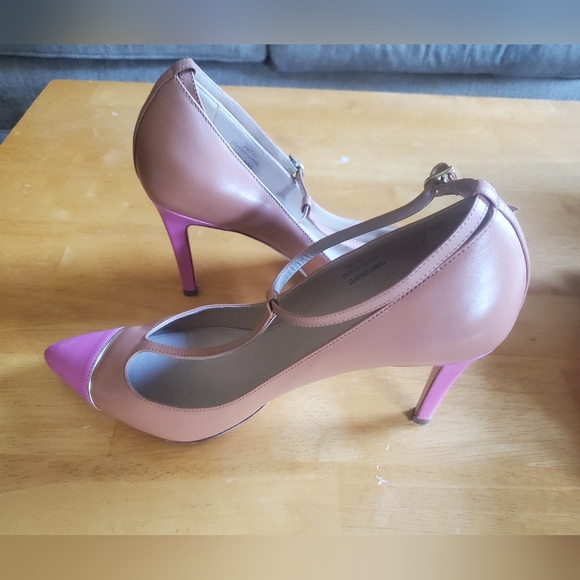 J. Crew | Nude Pink Toe Everly T Strap Heels - Size: 8 - Picture 6 of 16